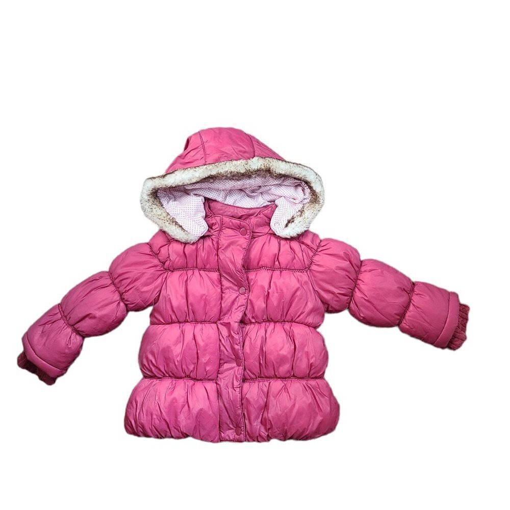 Joe Fresh Unisex Red Puffer Hood Ski Quilted Coat Jacket